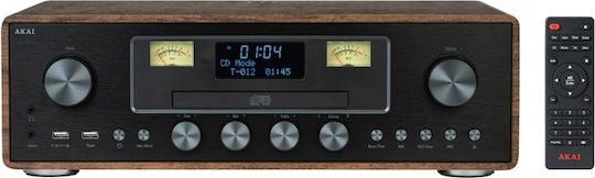 Akai Proffesional Ηχοσύστημα 2.0 AM-100 με CD Player και Bluetooth Μαύρο