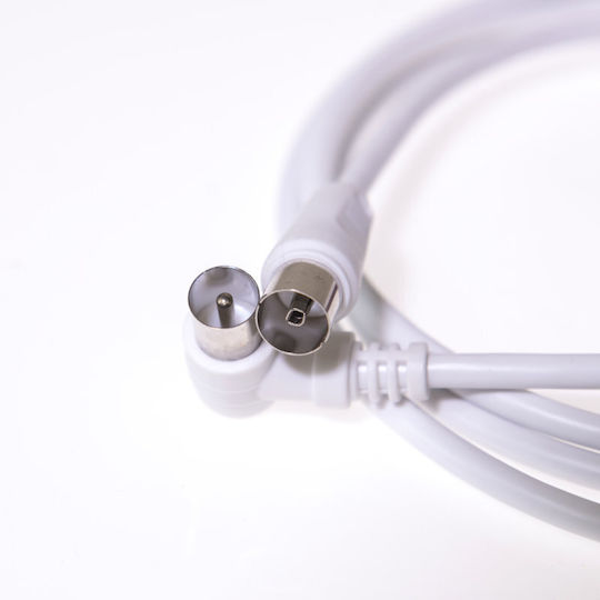 Osio Antenna Cable Coax male - Coax female White 1.5m (OSK-1320) 1pcs