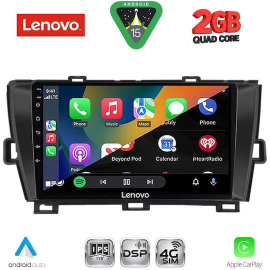 Lenovo Sistem Audio Auto Pentru Toyota Prius 2009-2015 Bluetooth USB Wi-Fi GPS Apple CarPlay Android Auto Cu Ecran Tactil 9" Lenovo LVF 5726BL_CPA