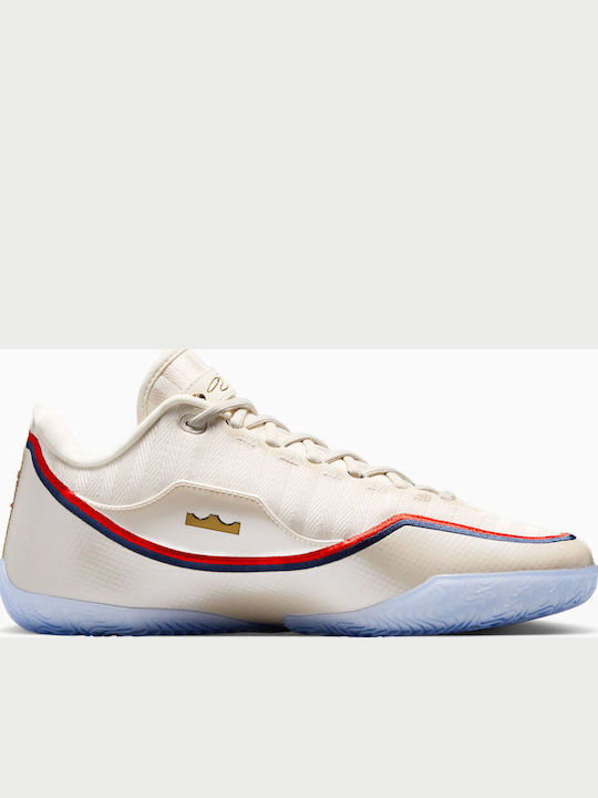 LeBron 23 "Old Glory" Ниски Баскетболни Обувки Pale Ivory / University Red / Midnight Navy / Metallic Gold