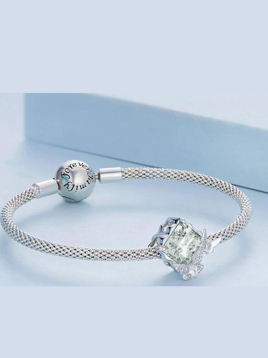 Pandora Charm in Green Silver