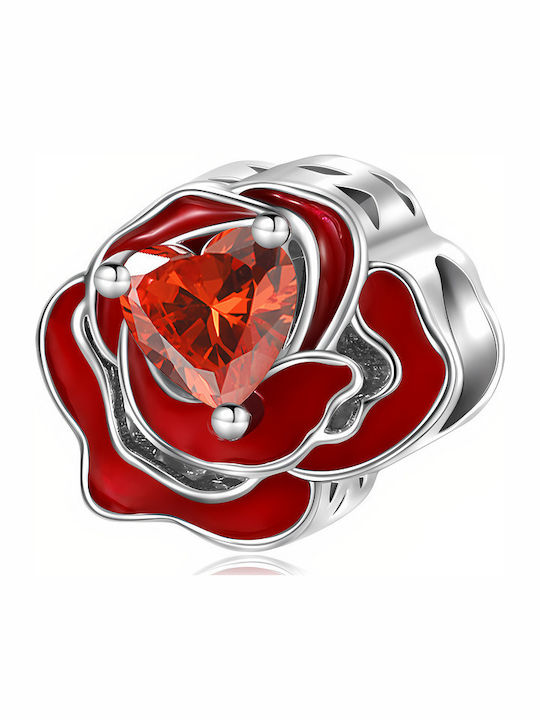 Pandora Charm Heart Silver with Pink Zircon Pandora Charm Heart Silver with Pink Zircon