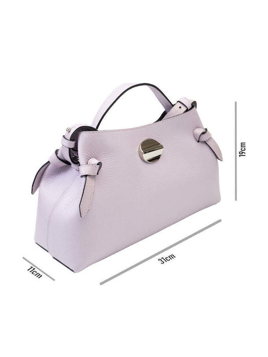 Leather Women's Shoulder Bag Lilac