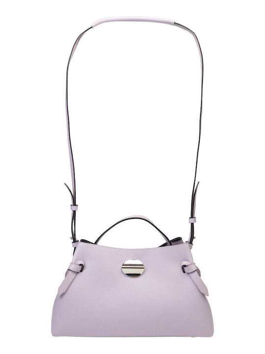 Leather Women's Shoulder Bag Lilac