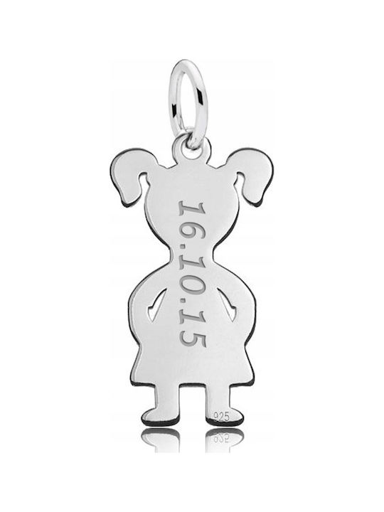 Pandora Charms Girl Charms Daughter Silver 925 Engraving