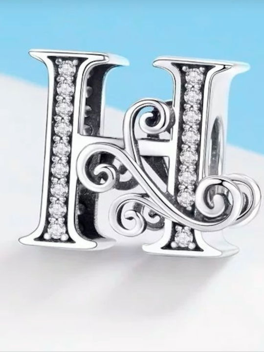 Pandora Charms Pendant Charms Letter H Silver 925