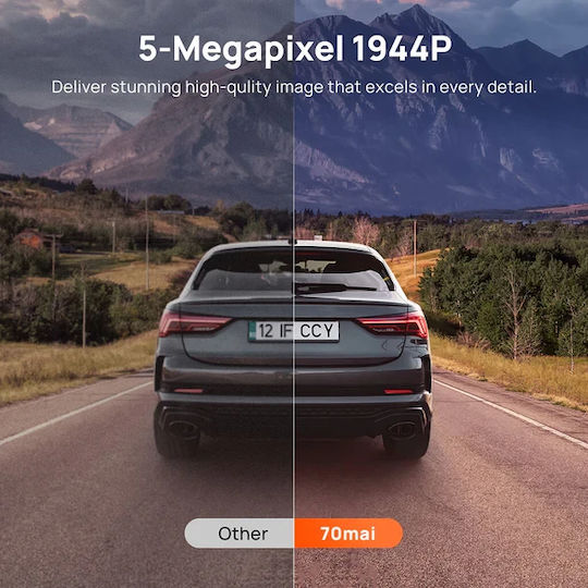 70Mai A510 Κάμερα DVR Αυτοκινήτου 1080P με Οθόνη 2" Wi-Fi, GPS