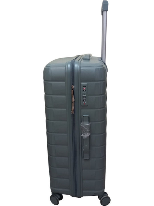Felbags Medium Hard Gray Travel Suitcase Height 65cm