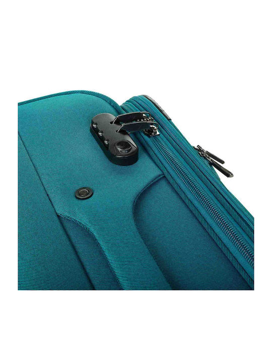 Diplomat Lisbon Fabric Petrol Suitcases Set 2pcs