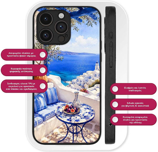 Sonique Greek Island Muse Series Mobile Phone Case Motorola Moto G13 4G Moto G23 4G Aegean Sea View