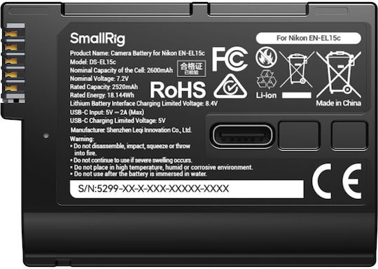 Smallrig En-el15c Usb-c Battery Power Display Nikon