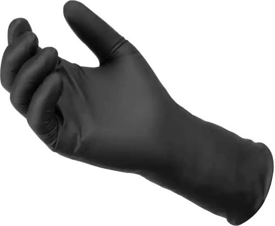 Mercator Medical Nitril Untersuchungshandschuhe in Schwarz Farbe 100 Stück