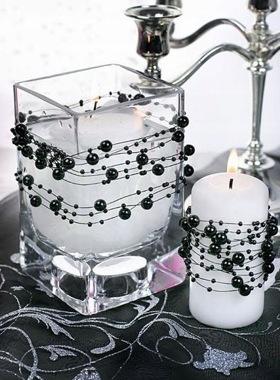 Karnevalsaccessoires Schwarze Girlande
