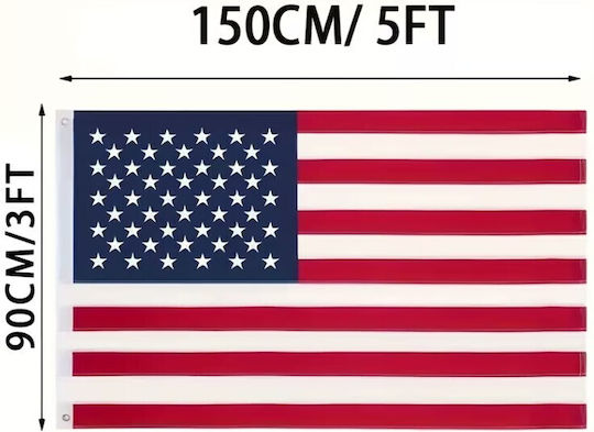 Steagul S.U.A Poliester 150x90cm