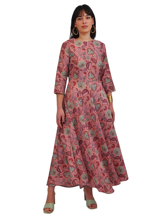 Summer Maxi Dress with Floral Pattern