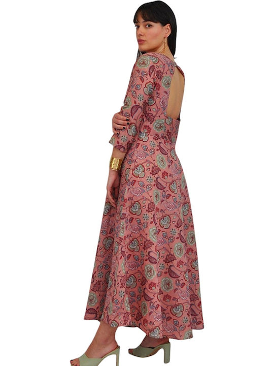 Summer Maxi Dress with Floral Pattern
