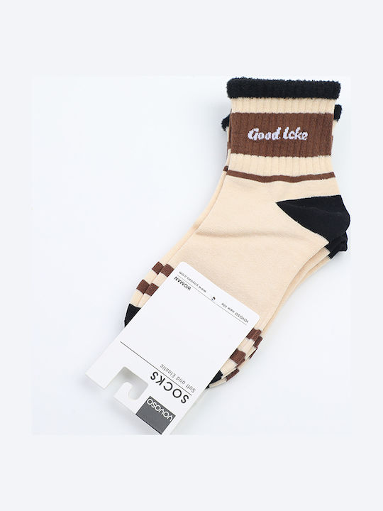 Sportliche Socken Mädchen Baumwolle Bis Zur Hüfte Waden Schwarz Anzahl