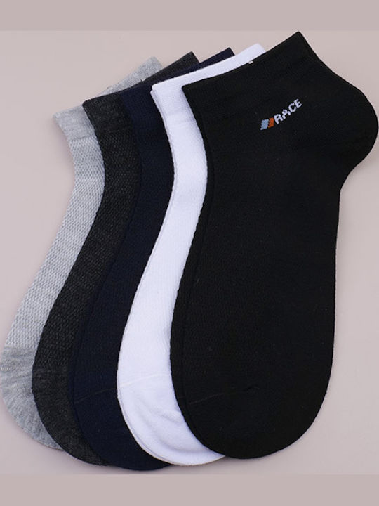 Kurze Männliche Socken Buchstaben 3 Paare Weiß