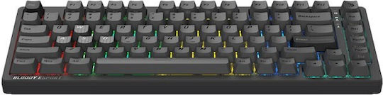 A4Tech Bloody MS76 Ηall Effect Gaming Πληκτρολόγιο 75% με Magnetic διακόπτες και RGB φωτισμό (International English) Iron Grey