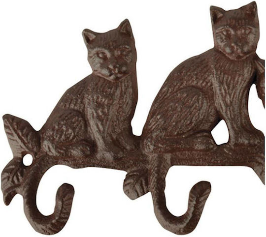 Vintage Cast Iron Hanger Cats 29cm