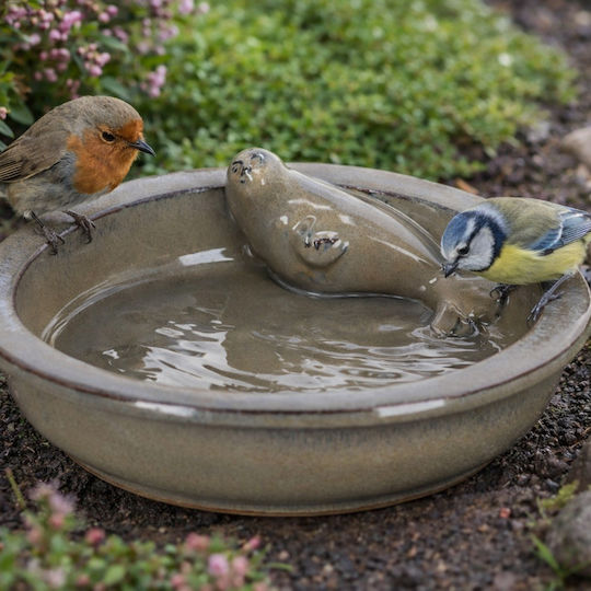 Ceramic Bird Waterer A Seal
