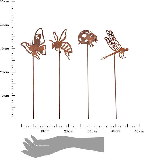 Garden Decoration On A Stake 4 Pcs