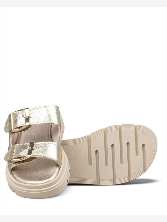 Γυναικεία Σανδάλια Flatforms Χρυσά