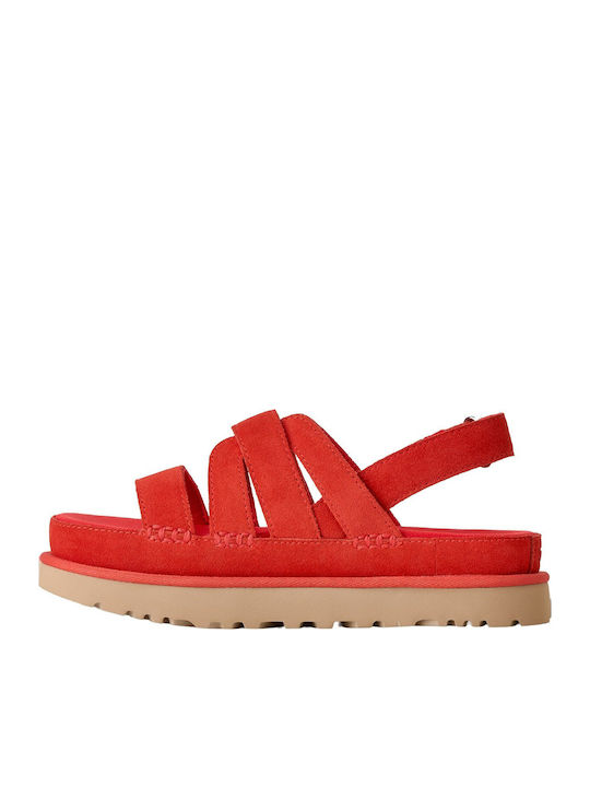 Goldenstar Дамски Сандали Flatforms Червени