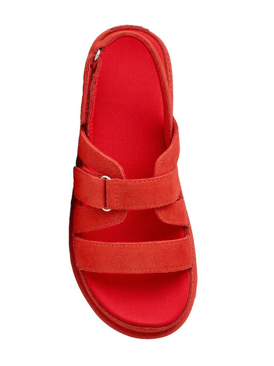 Goldenstar Дамски Сандали Flatforms Червени