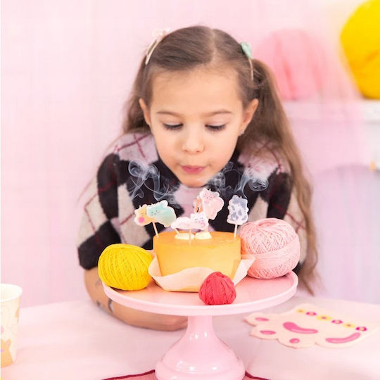 Lumanări Colorate Pentru Tort Cupcake Pisică Petrecere De Ziua De Naștere 6 Bucăți