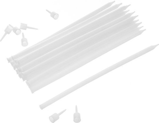 White Long Birthday Cake Candles 14.5 Cm 12 Pcs
