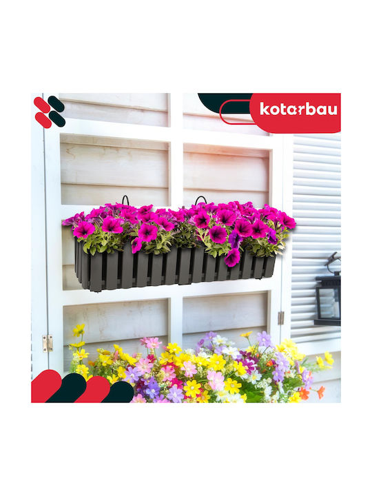 Kotarbau Kotarbau Set 2 Hölzernen Blumenkasten Grau
