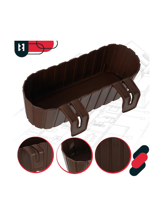 Kotarbau Комплект 4 Пластмасови Кутии За Саксии Rustic Brown