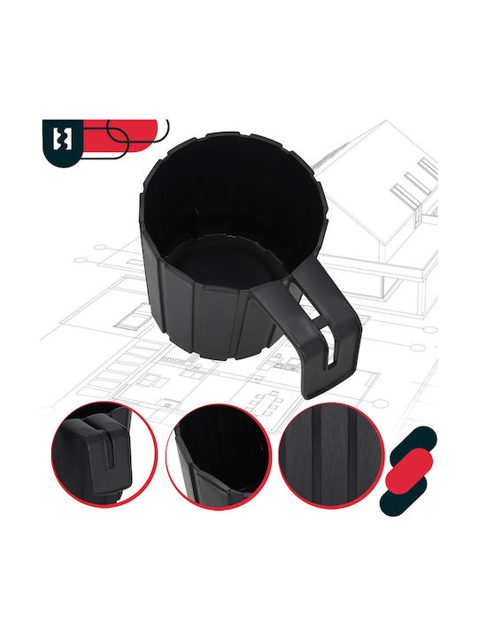 Kotarbau Set of 6 Plastic Flower Pots Anthracite