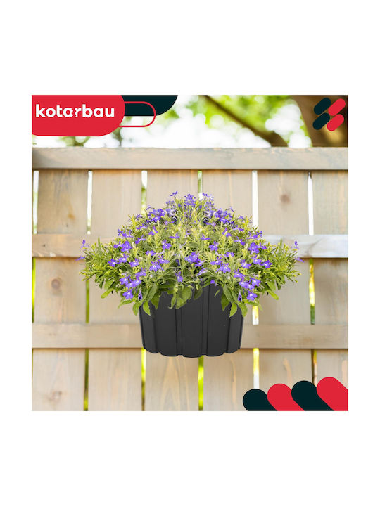 Kotarbau Set of 6 Plastic Flower Pots Anthracite