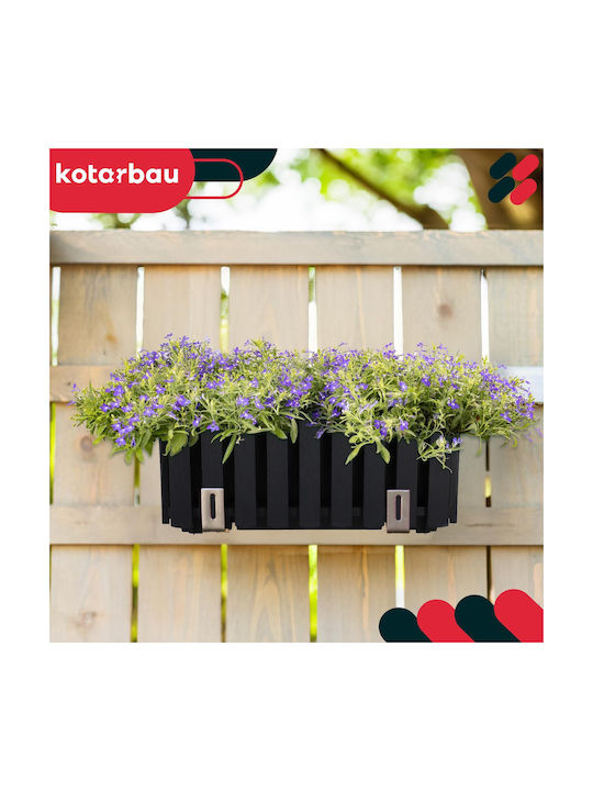 Kotarbau Set 6 Ghivece De Flori Din Lemn Anthracite