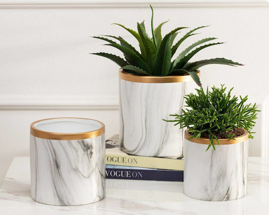 HowHomely Keramik Blumentopf Sona Marbling