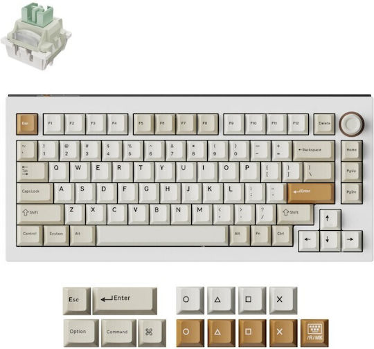 Keychron Lemokey L5 HE L5W-P1 Wireless Gaming Mechanical Keyboard 75% with Magnetic Switches and RGB Lighting (International English) Down Master