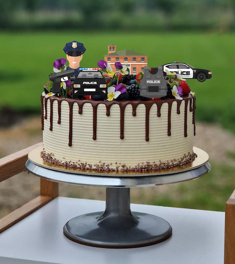 Toppery Pikery Polizei Geburtstag 6 Stück