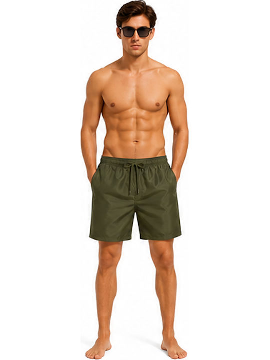 Men's Swimwear Shorts Burgundy-Olive-Sky