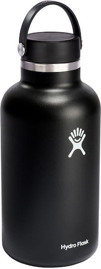 Hydro Flask Μπουκάλι Θερμός Ανοξείδωτο 1.9lt Black Stainless Steel