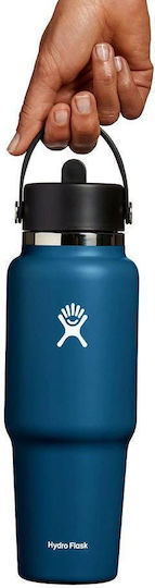 Hydro Flask Stainless Steel Thermos Bottle 950ml with Straw
