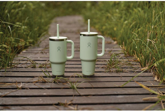 Hydro Flask Hydro Flask Edelstahl Thermosflasche 950ml Aloe mit Handgriff und Stroh
