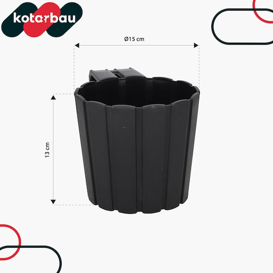 Kotarbau Hanging Gray Plastic Plant Pot