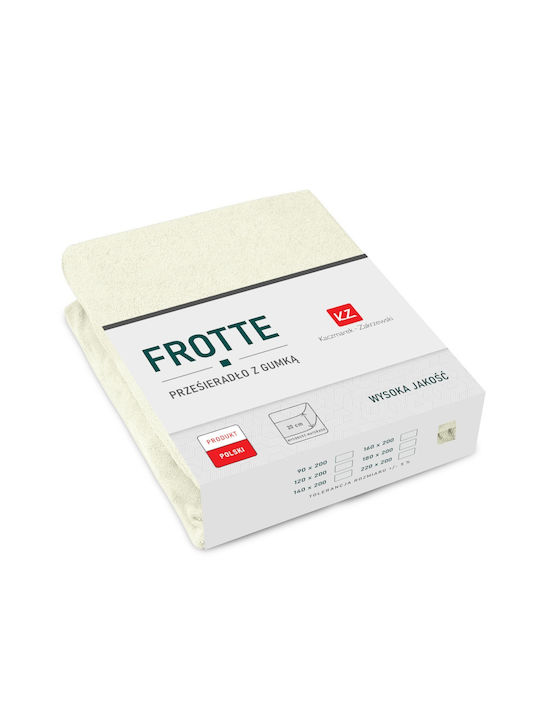 KZ Bed Sheet Double With Elastic 160x200cm Ecru