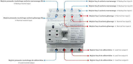 Vcx Automatic Transfer Switch Ats Nlq7 400v 4p 63a