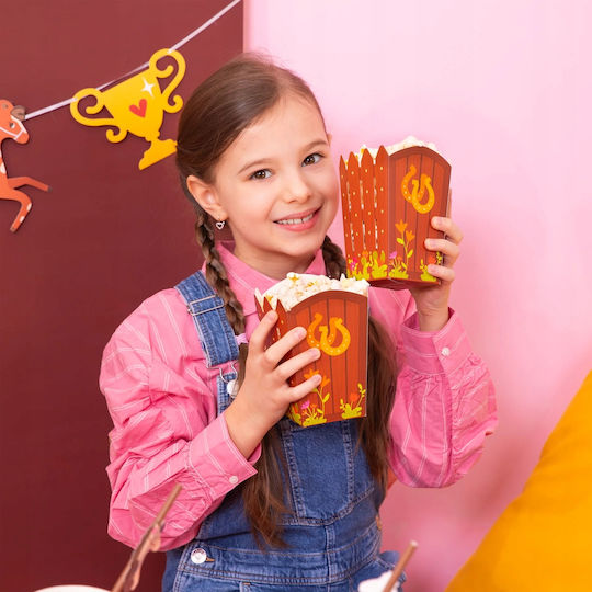 Eimer Boxen Popcorn Snacks Pferde Pferde Hufeisen Pferde Geburtstag 6 Stück