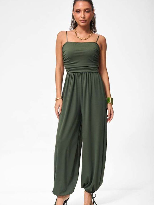 Damen Jumpsuit Khaki