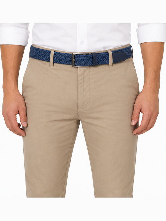 Elastische Herren Gürtel Stoff Gestrickt Blau