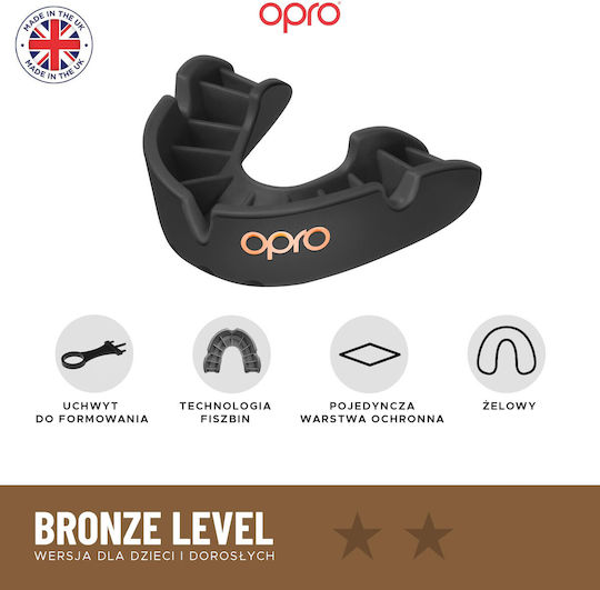 Opro Bronze Self Fit Προστατευτική Μασέλα Junior Λευκή με Θήκη